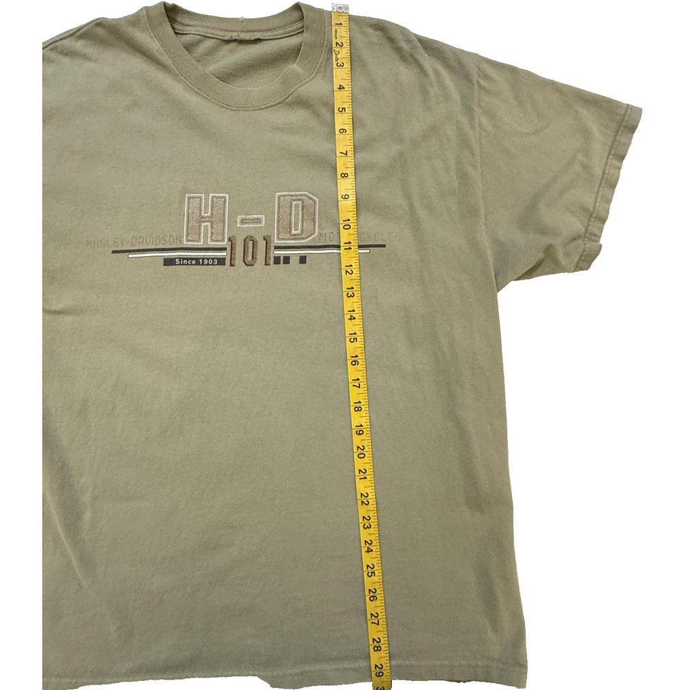 Harley-Davidson Shirt Mens Large Sage Green H-D 101 Central Texas, Austin Texas - Picture 5 of 6